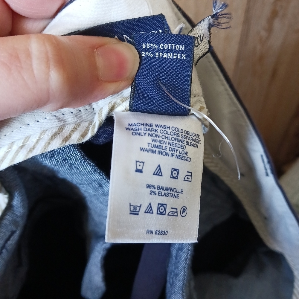 Lands End Ankle Navy Chino Pants Size 16 - Picture 5 of 8